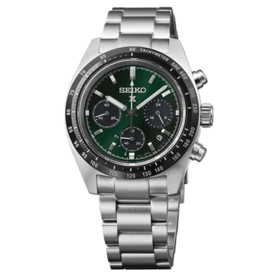 Seiko Prospex SSC933P1 green dial solar Speedtimer men's watch