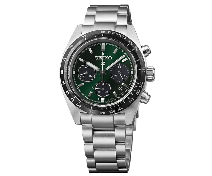 Seiko Prospex SSC933P1 green dial solar Speedtimer men's watch
