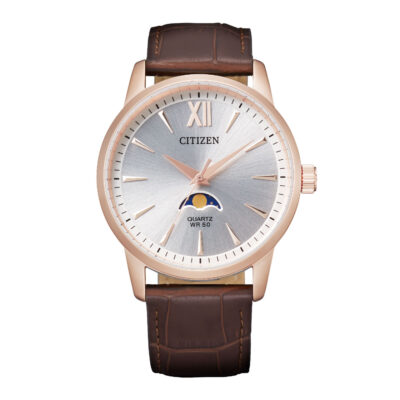 Citizen AK5003-05A Moon Phase Silver Dial Men's Watch