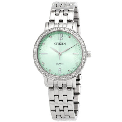 Citizen EL3100-55X Crystal Green Dial Ladies Watch