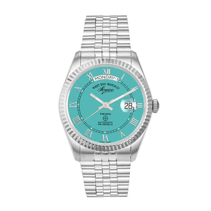 THE CLASSICS 41 - TURQUOISE DIAL WITH SS ROMAN NUMERALS