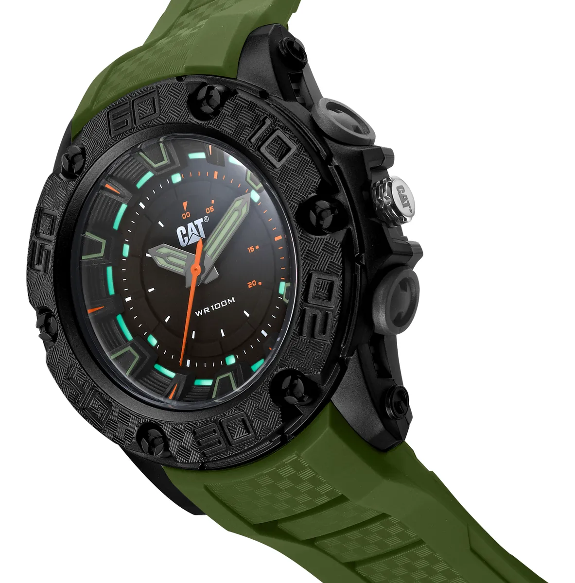 Caterpillar Men's P10 LU.160.23.128 Watch Green Black Black - Image 2