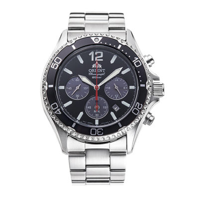 Orient Sports Solar Powered Chronograph Black Dial Men's Watch TX0202B10B