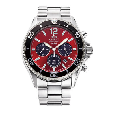 Orient  Sports Solar Powered Chronograph Red Dial Men's Watch RATX0207R10B