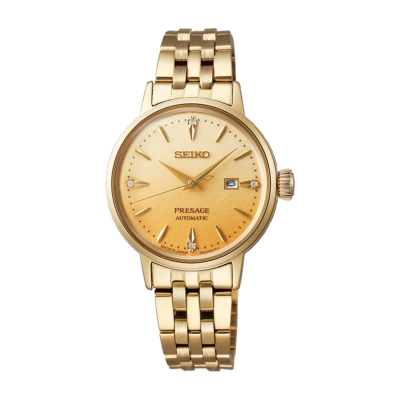 Seiko SRE018J1 Presage Yellow Gold Dial 30.28mm
