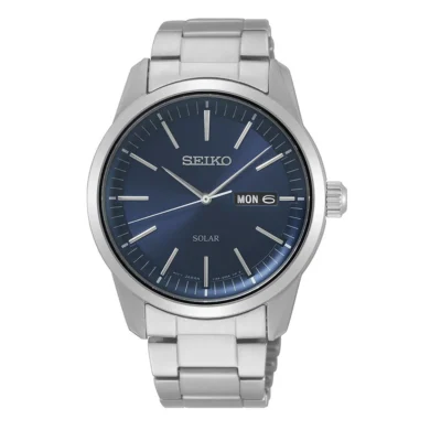 Seiko SNE525P1 Solar Blue Dial Stainless Steel Men's Watch