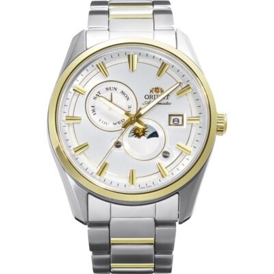 Orient RA-AK0312S30B Sun and Moon White Dial